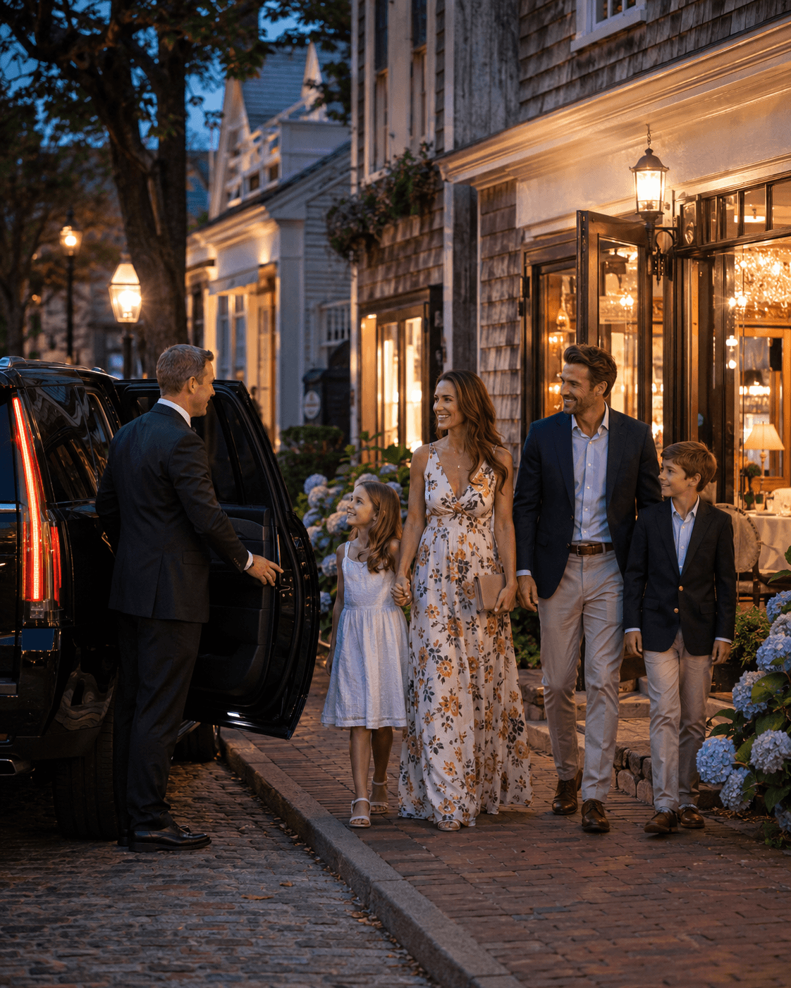 Dav El BostonCoach black car service for chauffeur transportation to and from Nantucket