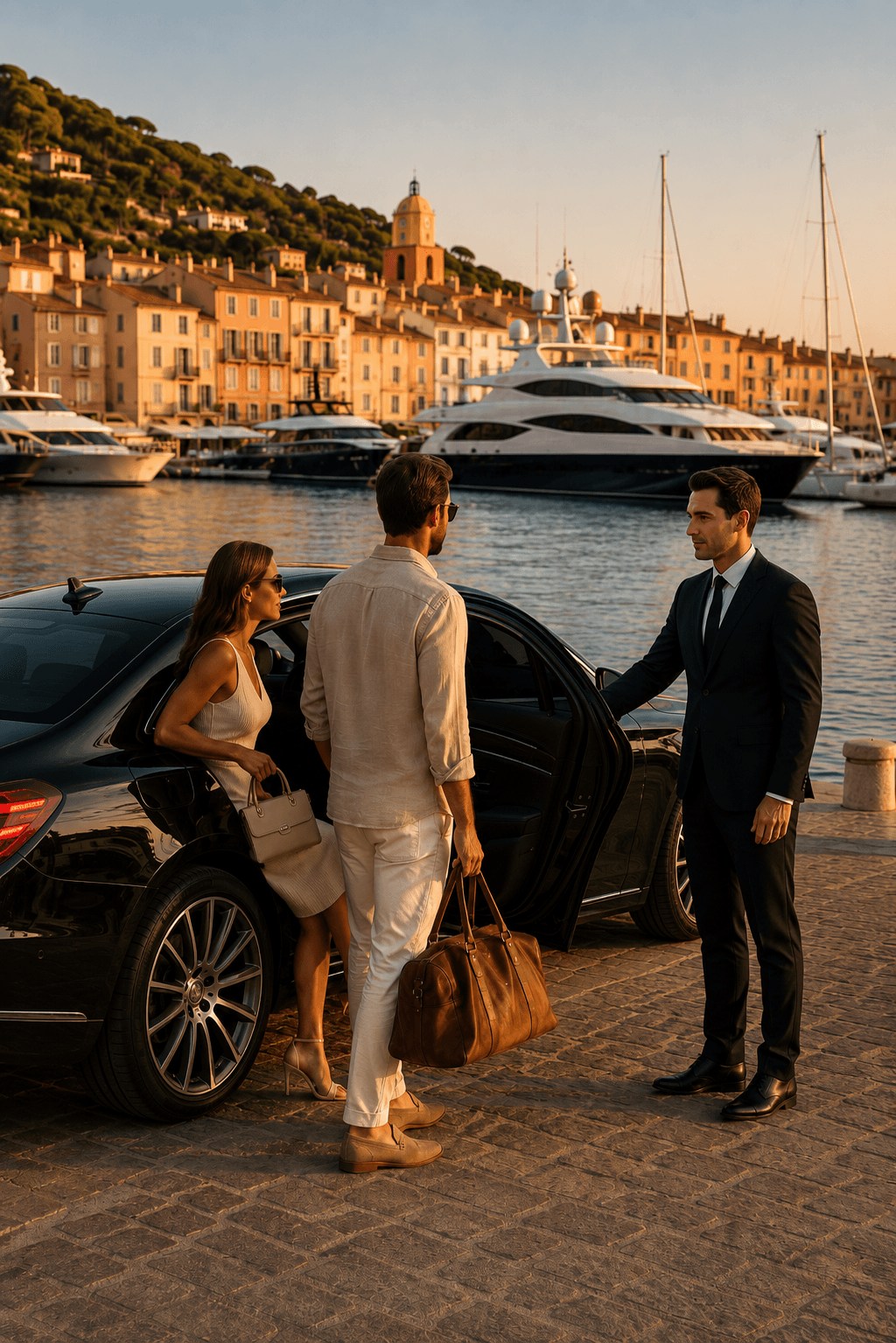Private chauffeur pickup at Nice Côte d’Azur Airport for Saint-Tropez transfer