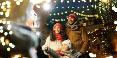 Family,,Winter,Holidays,And,Celebration,Concept,-,Happy,Mother,,Father